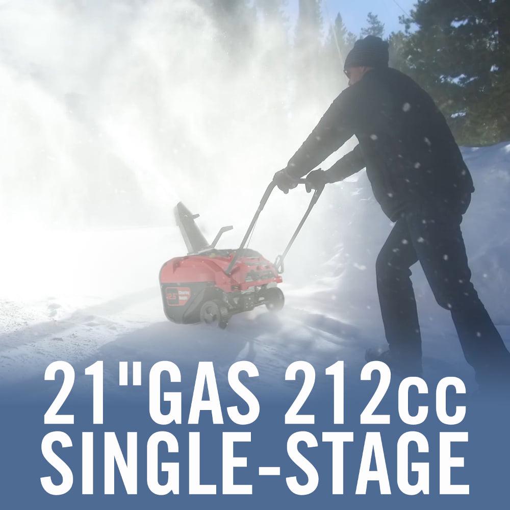 Powersmart 21 inch Single Stage Gas Snow Blower PSSW21 - Image 5