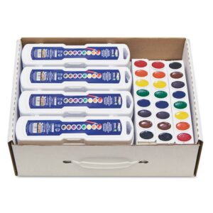Prang Semi-Moist Watercolor Masterpack, Assorted Colors, Set of 36