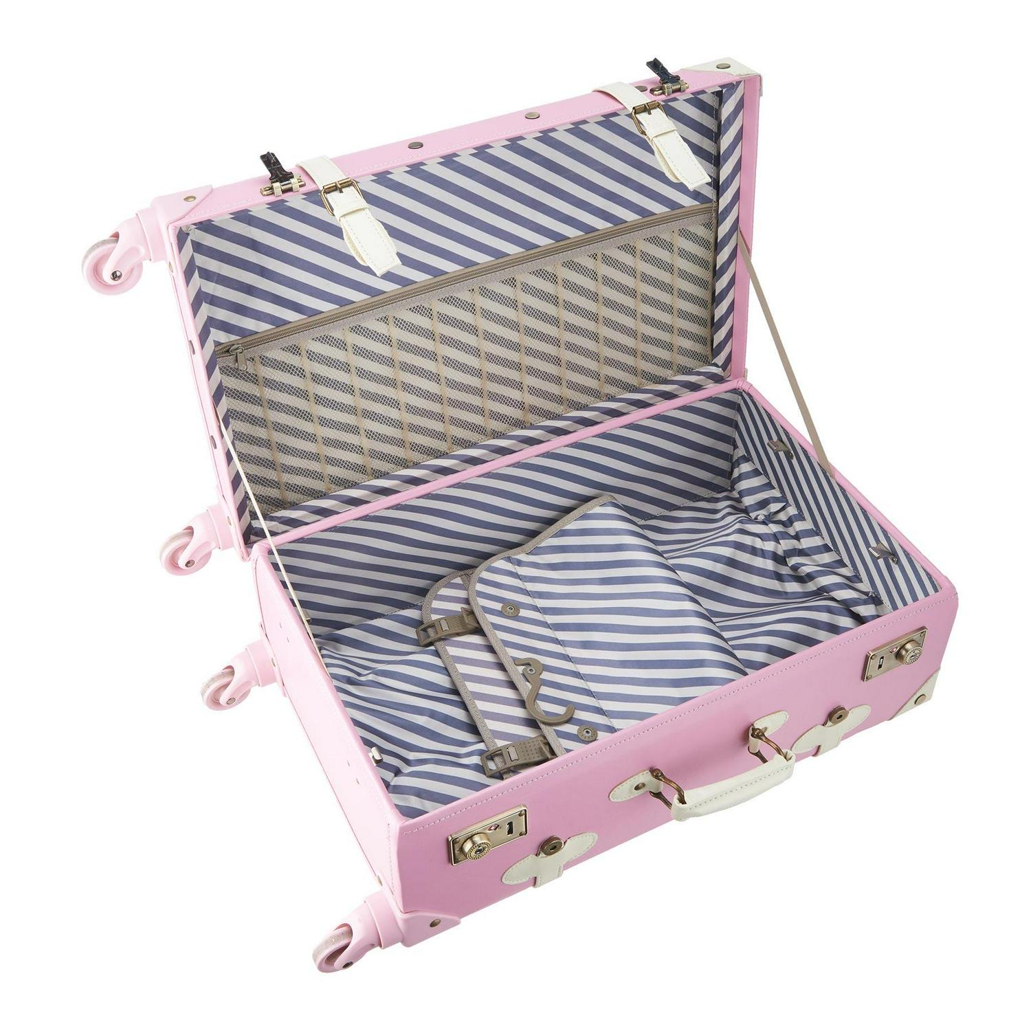 Premium PU Vintage Classic Old-Fashioned Trolley Suitcase and Hand Bag Set with TSA Locks Essential Luggage Choice - Image 2