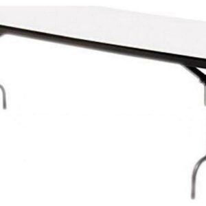 Premium Wood Laminate Folding Table, Rectangular, 96w X 30d X 29h, Gray/charcoal