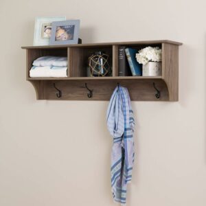Prepac 48" Wide Hanging Entryway Shelf, Drifted Gray