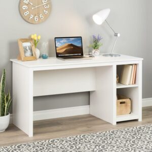 Prepac Sonoma Home Office Computer Desk with CPU Side Compartment, White