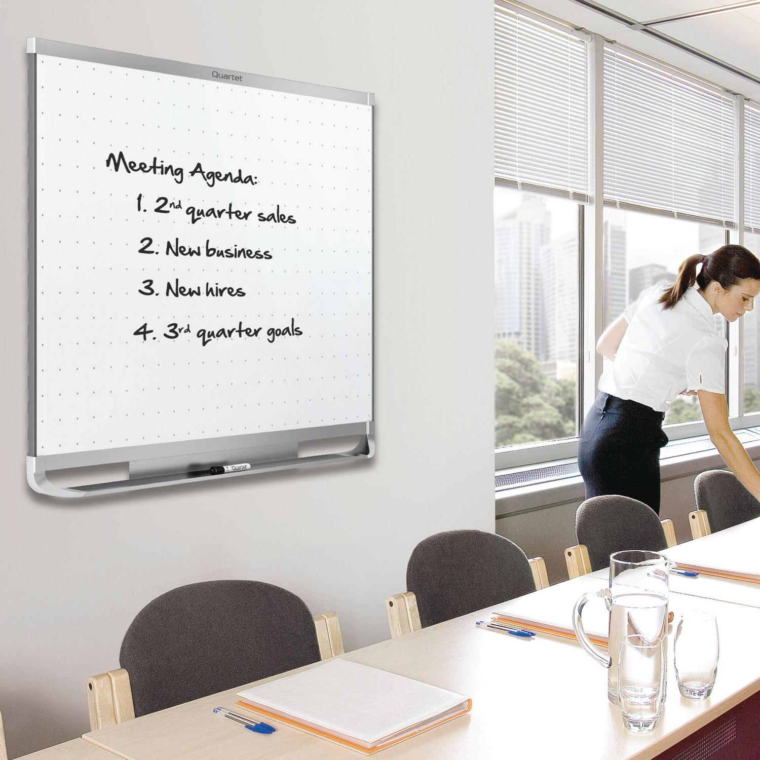 Quartet QRTTE544AP2 Total Erase Whiteboard- with Marker- Tray- 4 ft. x 3 ft.- Aluminum - Image 2