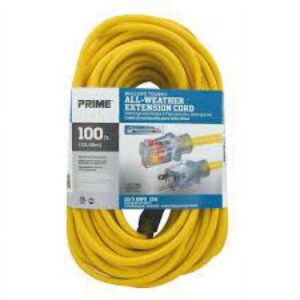 Prime Wire & Cable LT511835 100 ft. Bulldog Extension Cable, Yellow