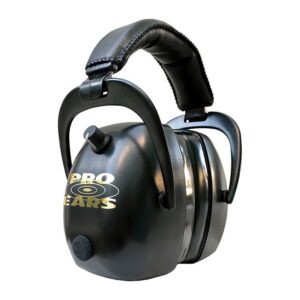 Pro Ears Gold II 30 Electronic Hearing Protection Ear Muffs – Sound Amplifying Shooting & Hunting Ear Muffs, NRR 30 Noise Reduction, Gel Ear Cushions, Black