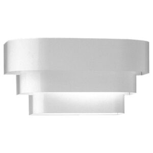 Louvered Sconce 7" One-Light White Modern Wall Light