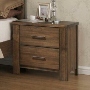 Progressive Furniture Brayden Wood Nightstand in Satin Mindi Brown