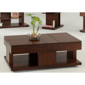 Progressive Furniture Le Mans Double Lift Top Wood Coffee Table Mozambique Brown