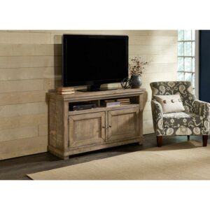 Progressive Furniture Willow 54" Wood TV Stand in Weathered Gray