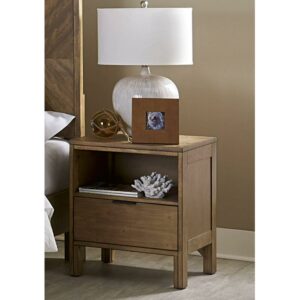 Progressive Furniture Strategy Wood Nightstand in Jute Tan