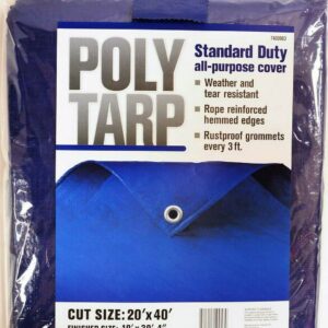 Projex 20 ft. x 40 ft. Light Duty Polyethylene Tarp Blue