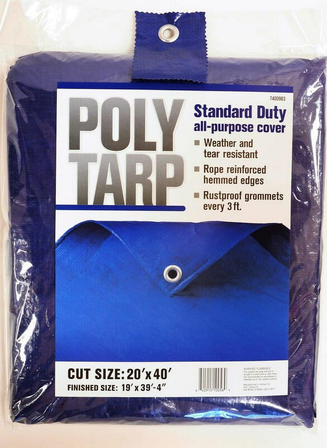 Projex 20 ft. x 40 ft. Light Duty Polyethylene Tarp Blue