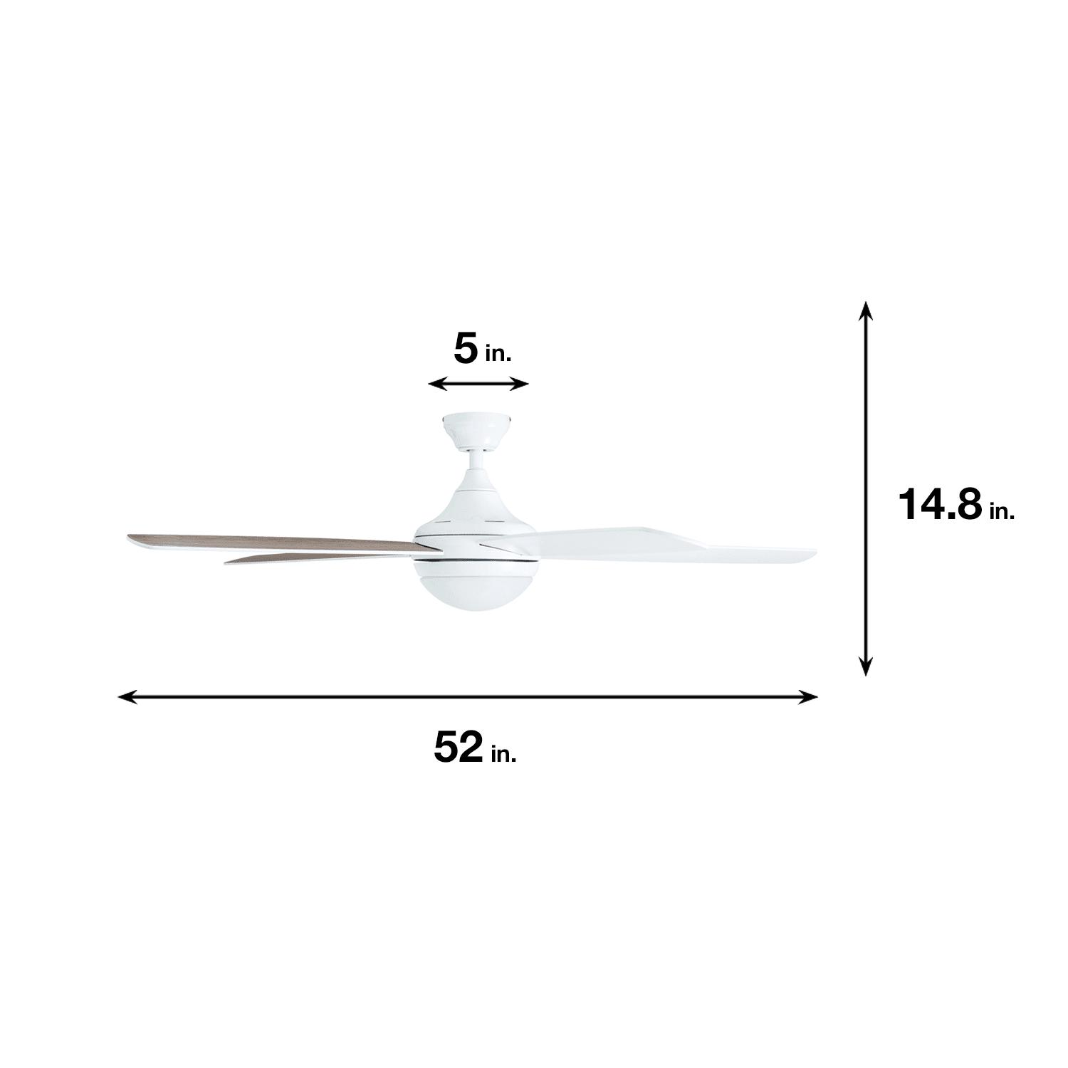 Prominence Home 52" Ashby Indoor White Ceiling Fan with Remote - Image 2