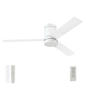 Prominence Home 52" Espy Bright White Remote Control Ceiling Fan, 3 Blades