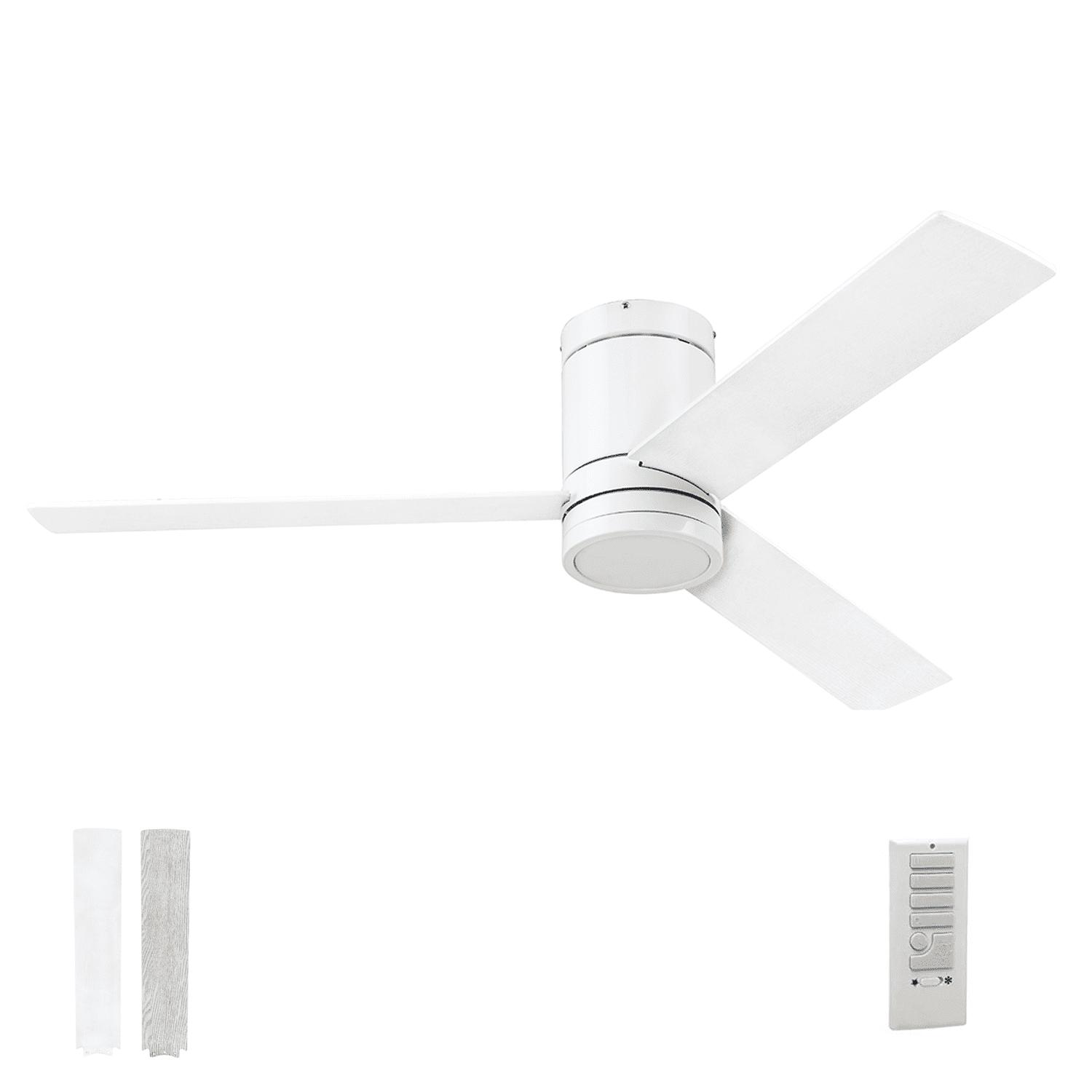 Prominence Home 52" Espy Bright White Remote Control Ceiling Fan, 3 Blades