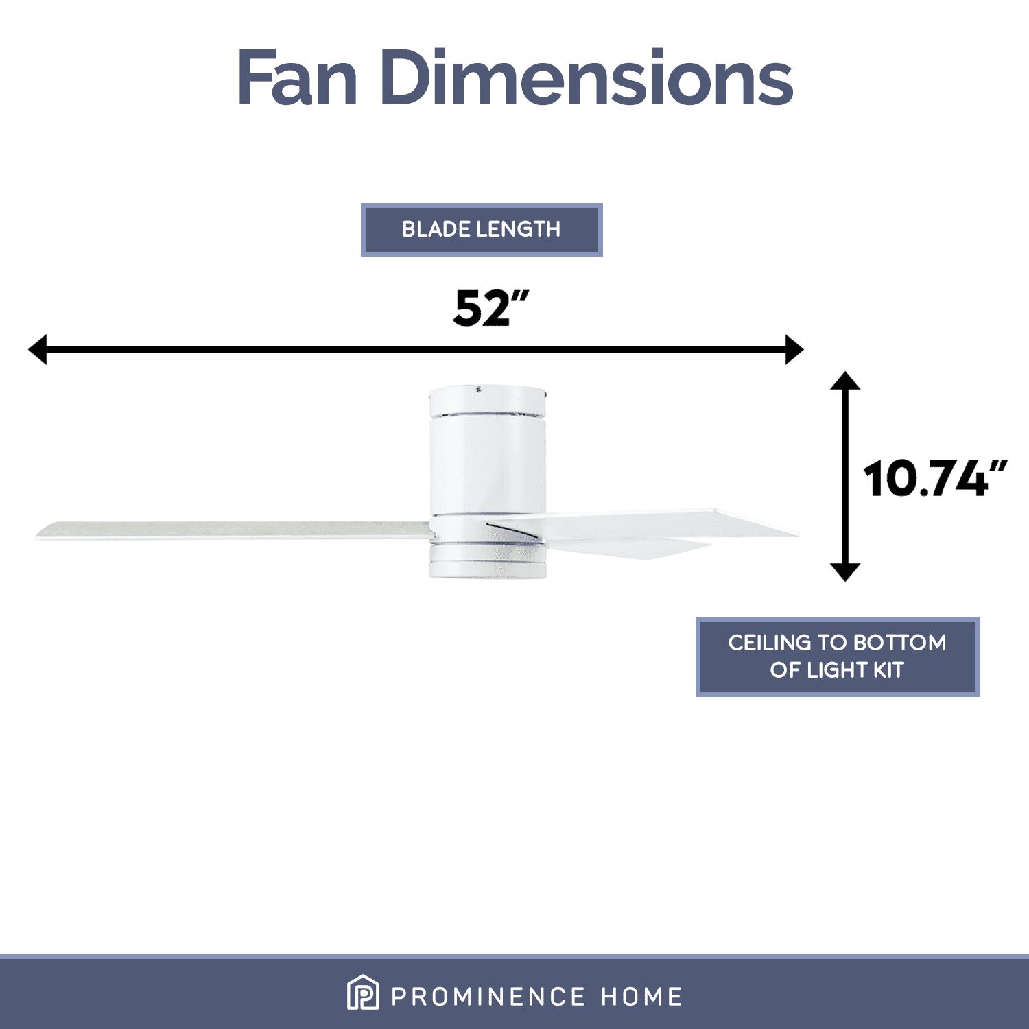 Prominence Home 52" Espy Bright White Remote Control Ceiling Fan, 3 Blades - Image 8