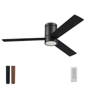 Prominence Home 52 in Espy Matte Black Remote Control 3 Blades Ceiling Fan, Matte