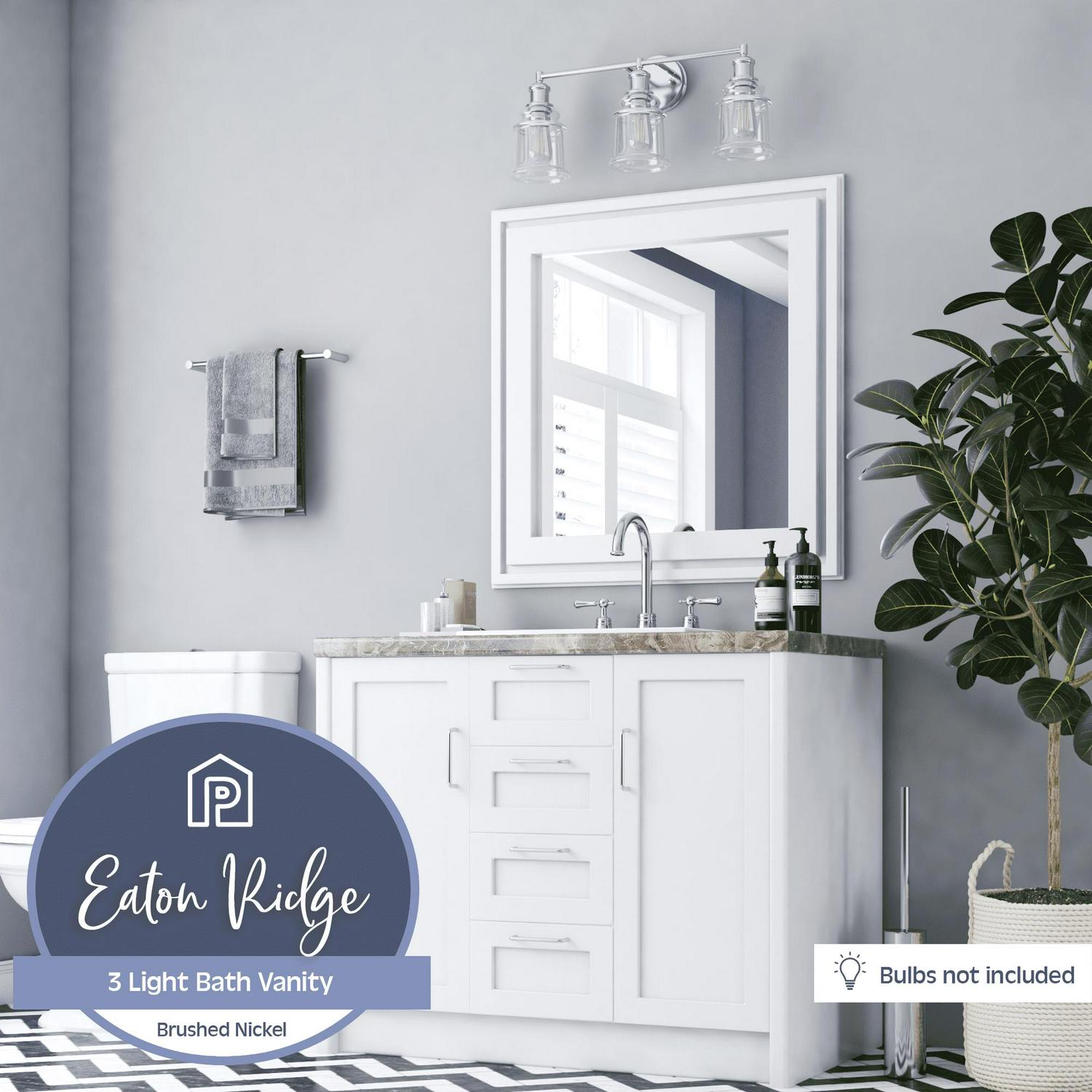 Prominence Home Eaton Ridge Three Light Vanity in Brushed Nickel - Image 2