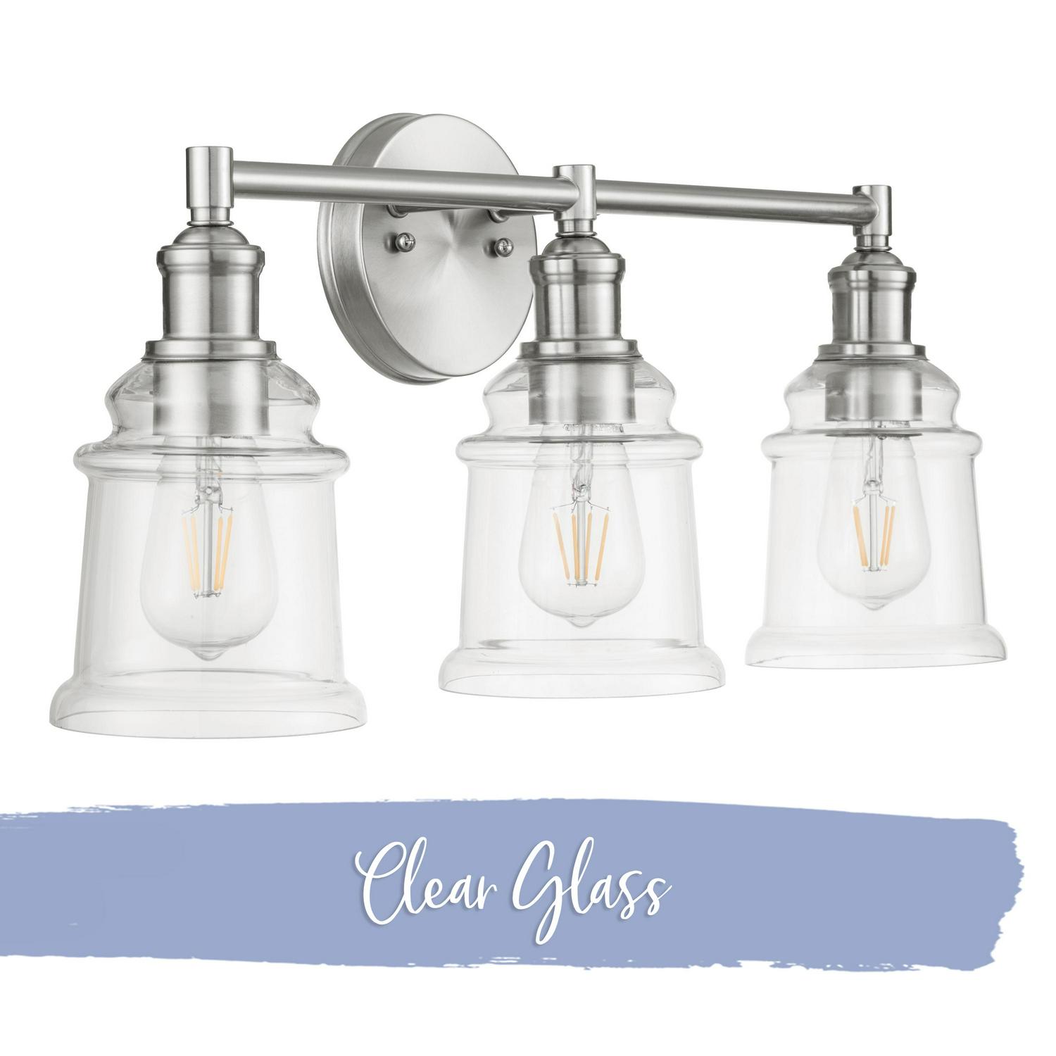 Prominence Home Eaton Ridge Three Light Vanity in Brushed Nickel - Image 3