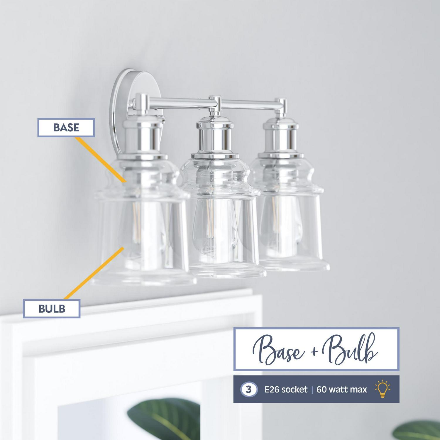 Prominence Home Eaton Ridge Three Light Vanity in Brushed Nickel - Image 4