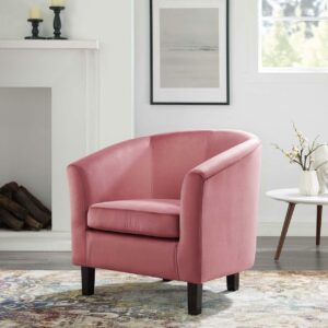 Prospect Performance Velvet Armchair, Dusty Rose