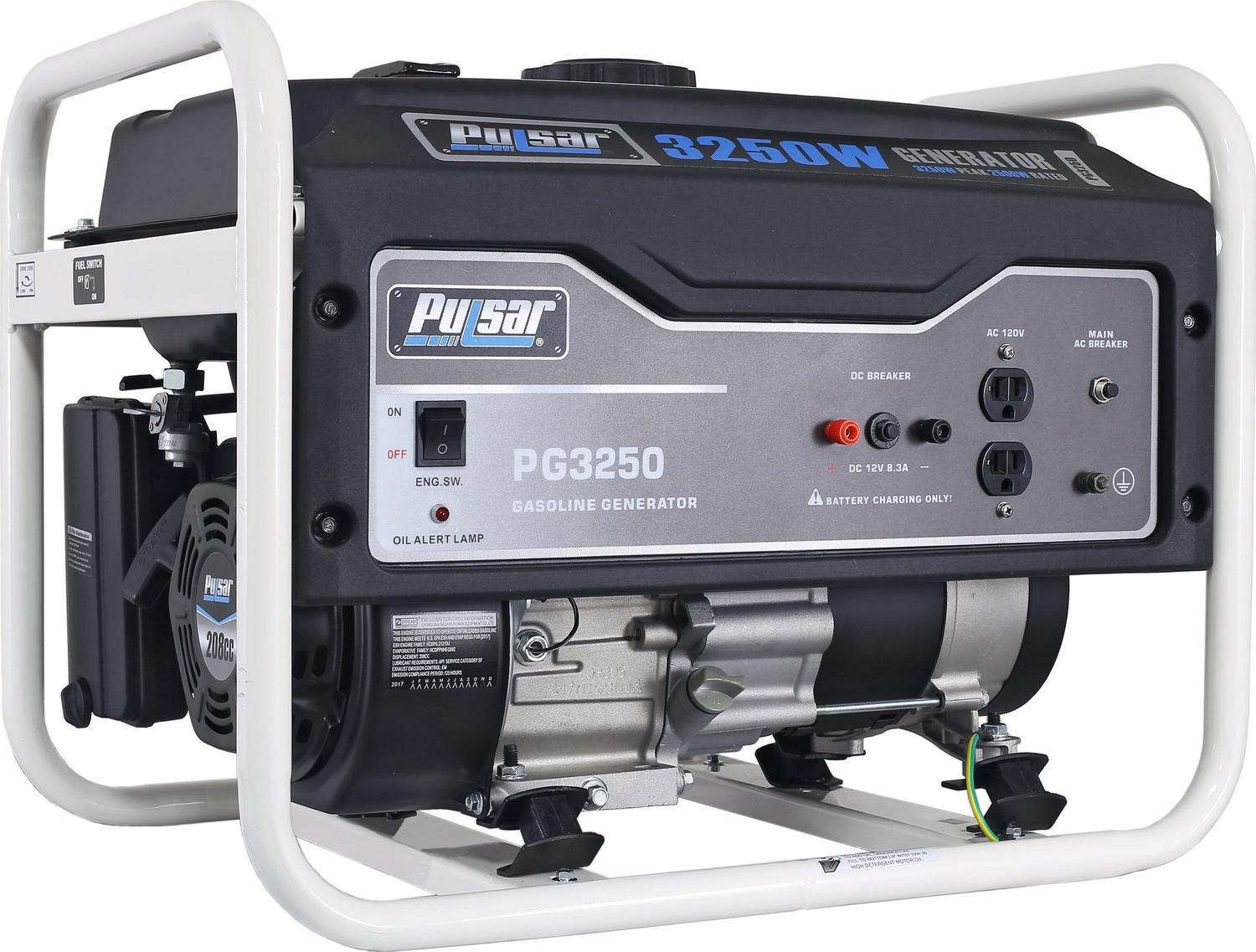 Pulsar 3,250-Watt Gasoline Powered Portable Generator