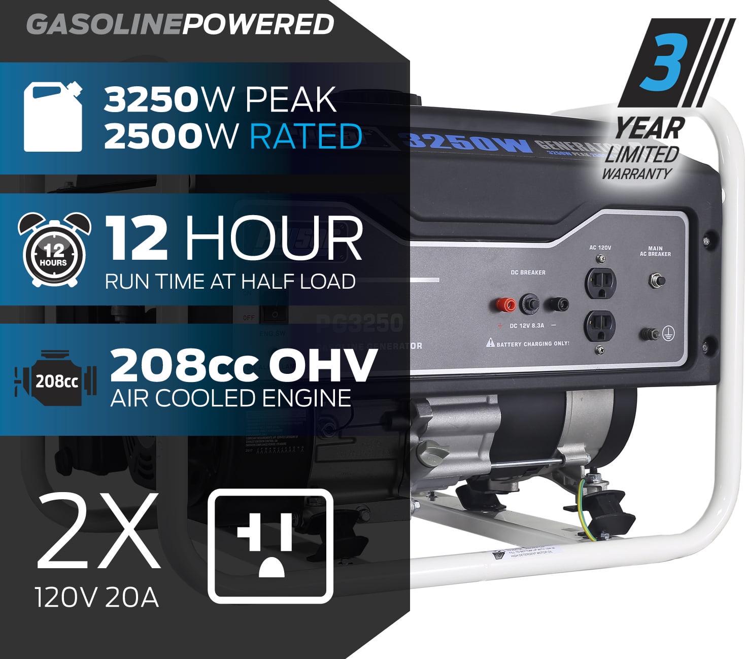 Pulsar 3,250-Watt Gasoline Powered Portable Generator - Image 2