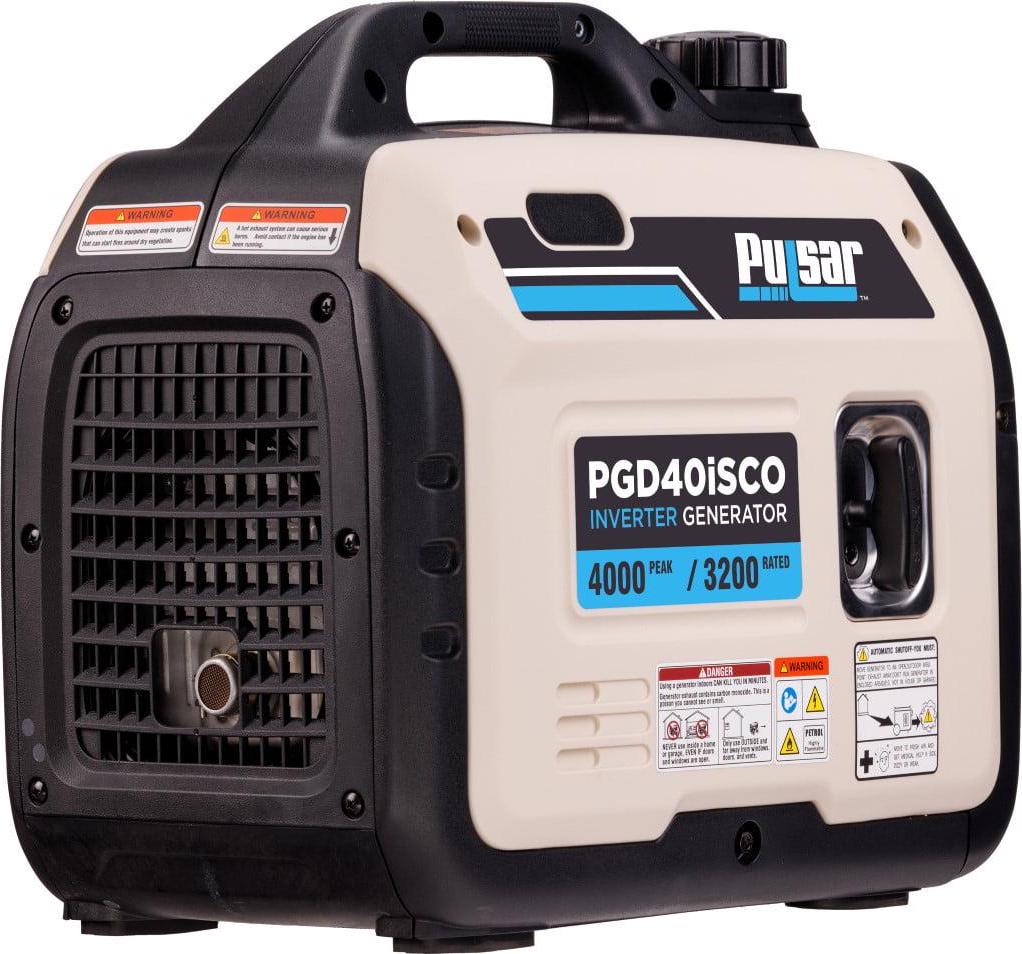 Pulsar PGD40ISCO 4000W Super Quiet Gasoline-Powered Portable Inverter Generator with Recoil Start, CO Shutdown, and 4.5-Hour Runtime - Image 4
