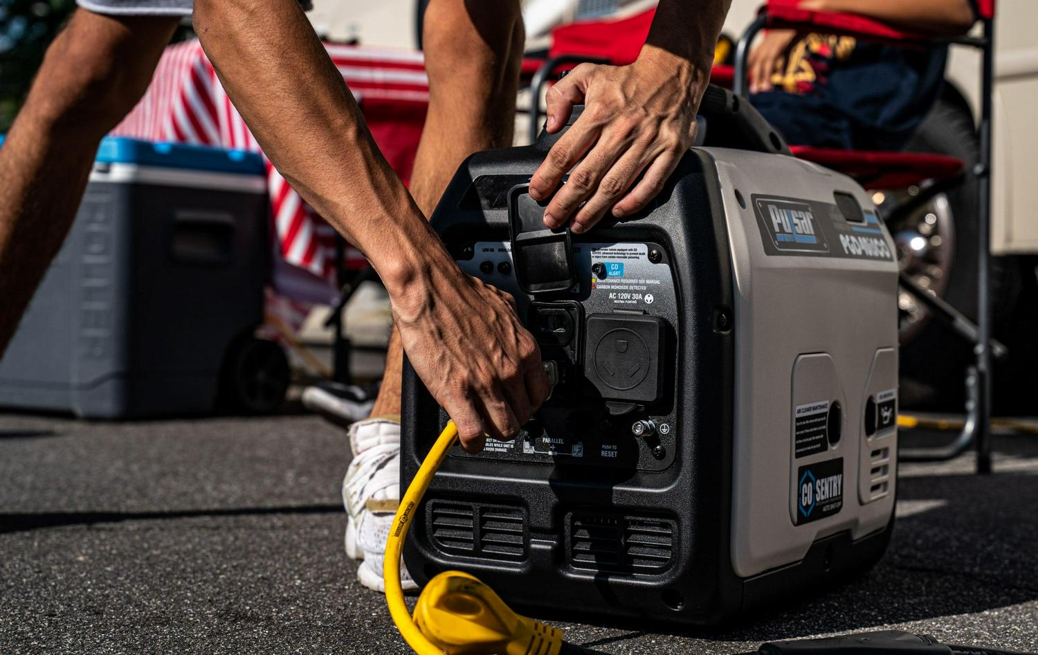 Pulsar PGD40ISCO 4000W Super Quiet Gasoline-Powered Portable Inverter Generator with Recoil Start, CO Shutdown, and 4.5-Hour Runtime - Image 8