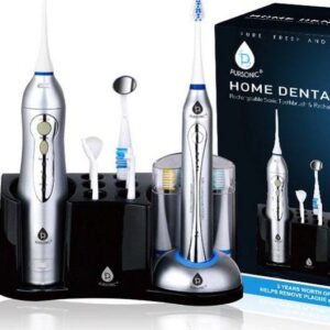 Pursonic Rechargeable Sonic Toothbrush and Rechargeable Water Flosser with 12 Brush Heads