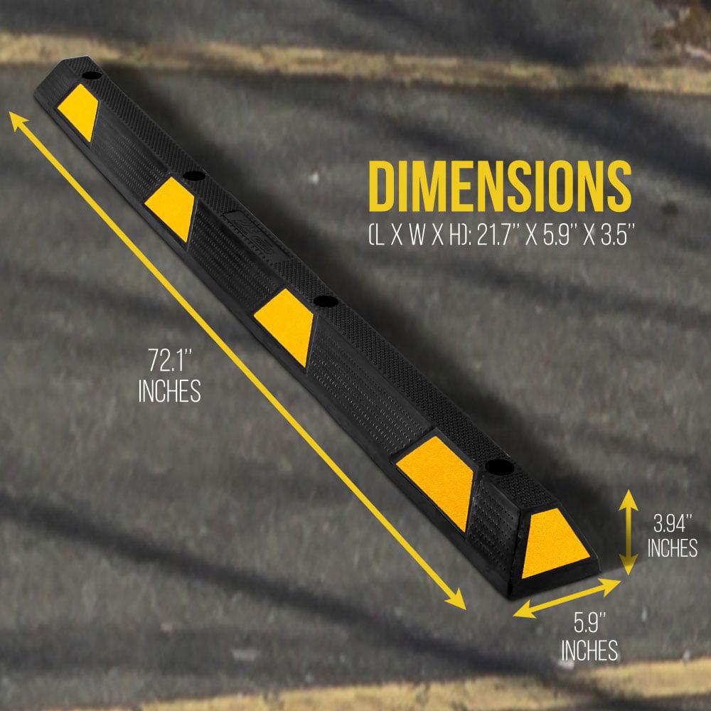 Pyle PCRSTP14 72" Car/Truck Vehicle Driveway Parking Wheel Stop Block (2 Pack) - Image 6