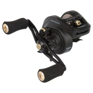 Quantum Smoke HD Baitcast Fishing Reel, Size 200 Reel, 5.3:1 Gear Ratio, Right-Hand Retrieve, Black