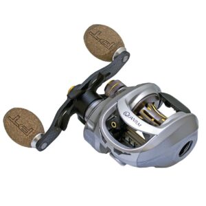 Quantum Vapor Baitcast Fishing Reel, Size 100 Reel, Right-Hand Retrieve, Silver