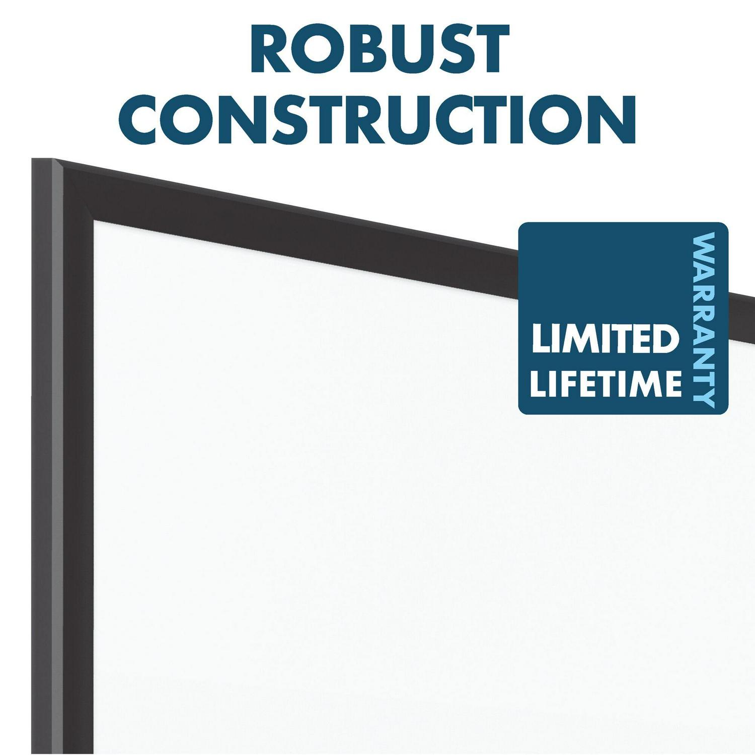 Quartet Classic DuraMax Porcelain Magnetic Whiteboard 60 x 36 5 x 3 Black - Image 3