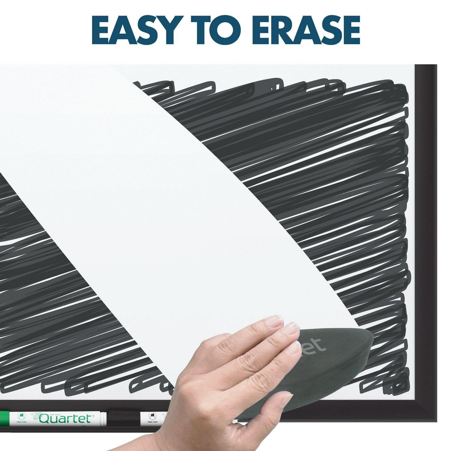 Quartet Classic DuraMax Porcelain Magnetic Whiteboard 48 x 36 4 x 3 Black - Image 2