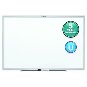 Quartet® Standard Magnetic Dry-Erase Whiteboard, Steel, 4' x 6', Silver Aluminum Frame