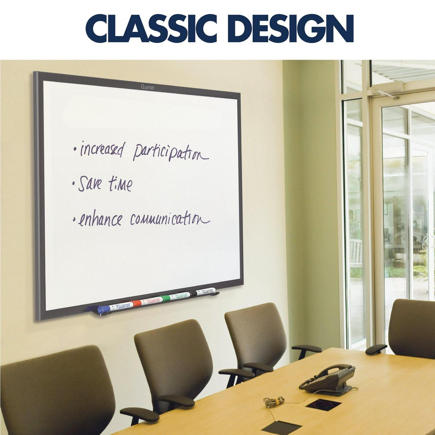 Quartet Classic Nano-Clean Magnetic Dry-Erase Board, 36" x 24" (3' x 2'), Black Aluminum Frame - Image 5