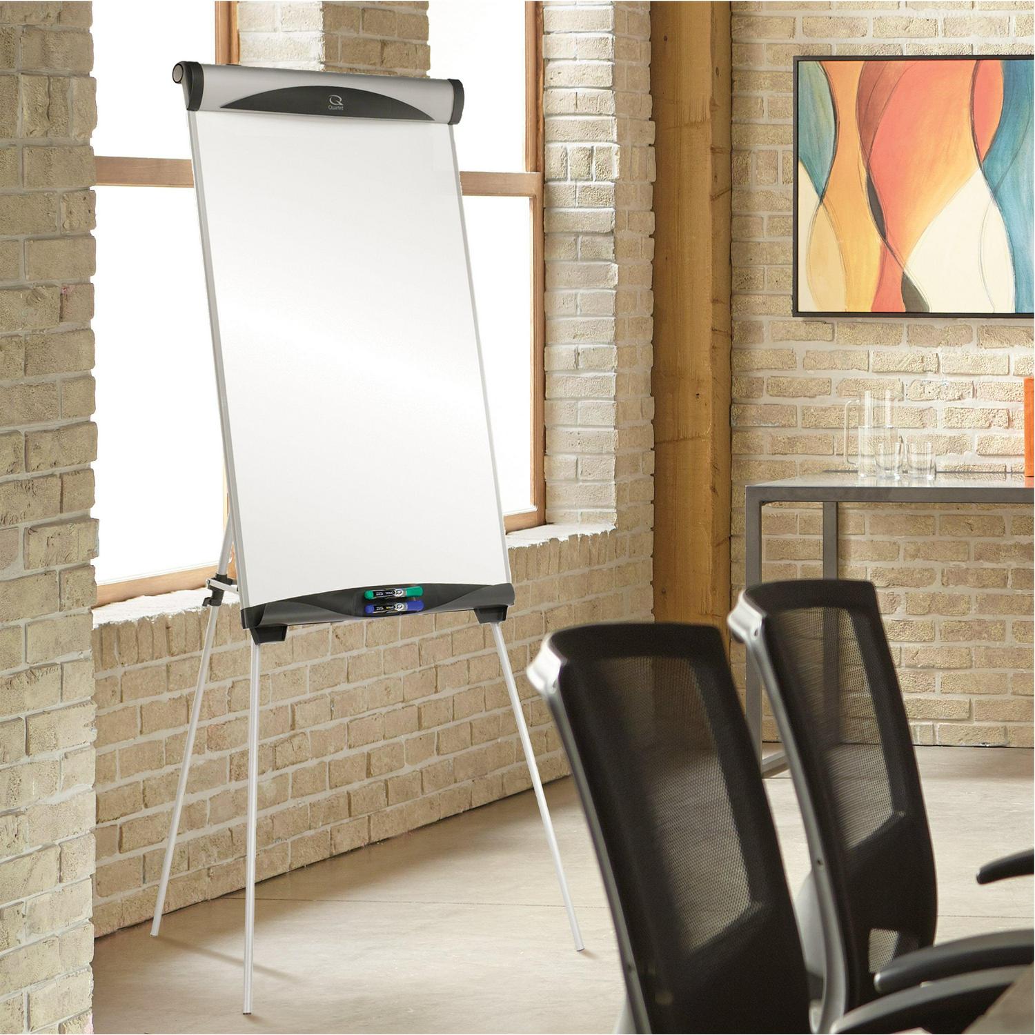 Quartet Euro Nano-Clean Magnetic Presentation Easel, 36" x 24", Silver Frame - Image 6