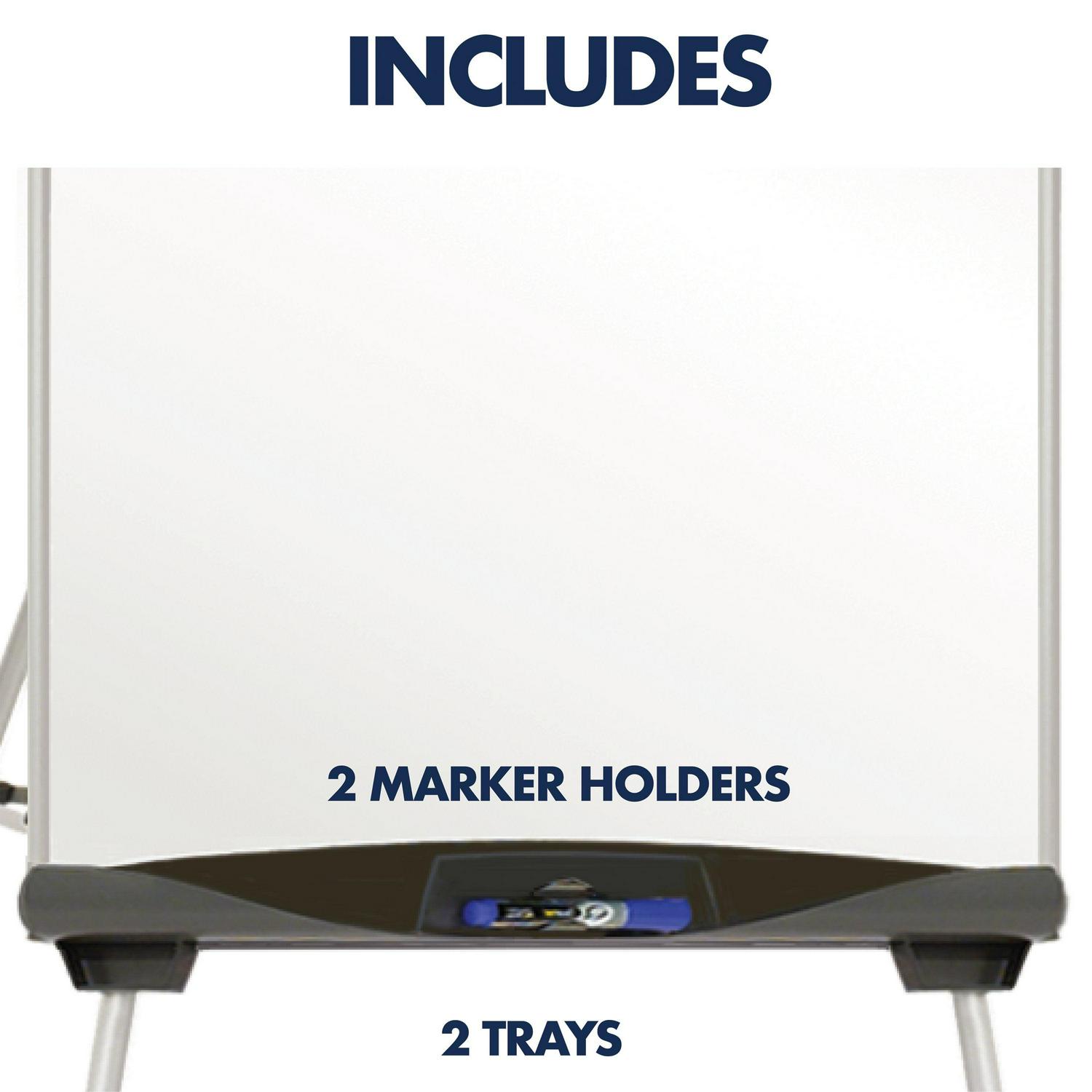 Quartet Euro Nano-Clean Magnetic Presentation Easel, 36" x 24", Silver Frame - Image 7