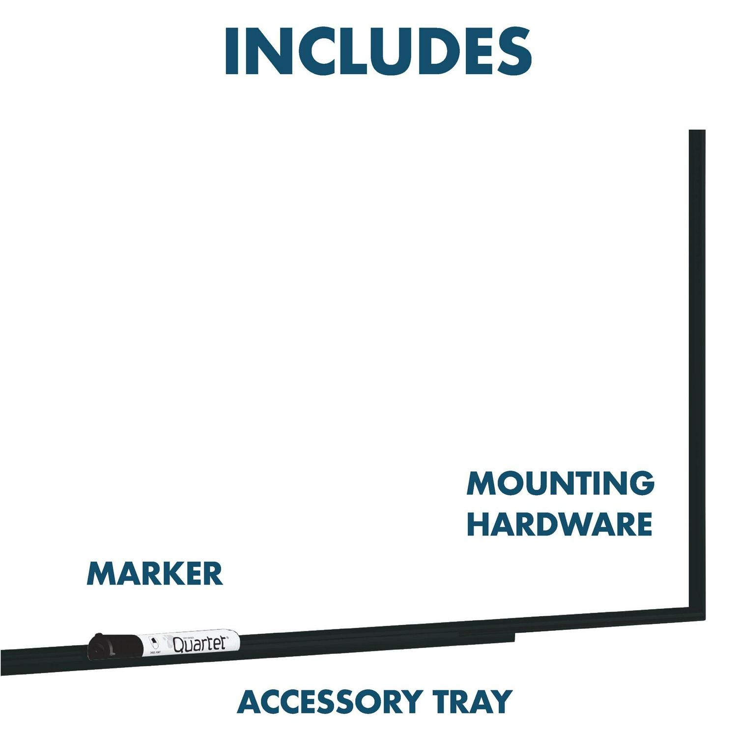 Quartet NA4836FB Fusion Nano-Clean 48 x 36 Magnetic Whiteboard - White Surface/Black Aluminum Frame - Image 6