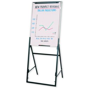 Quartet Futura Easel WhiteboardFlipchart 26 x 35 Black Frame - Flip Charts &