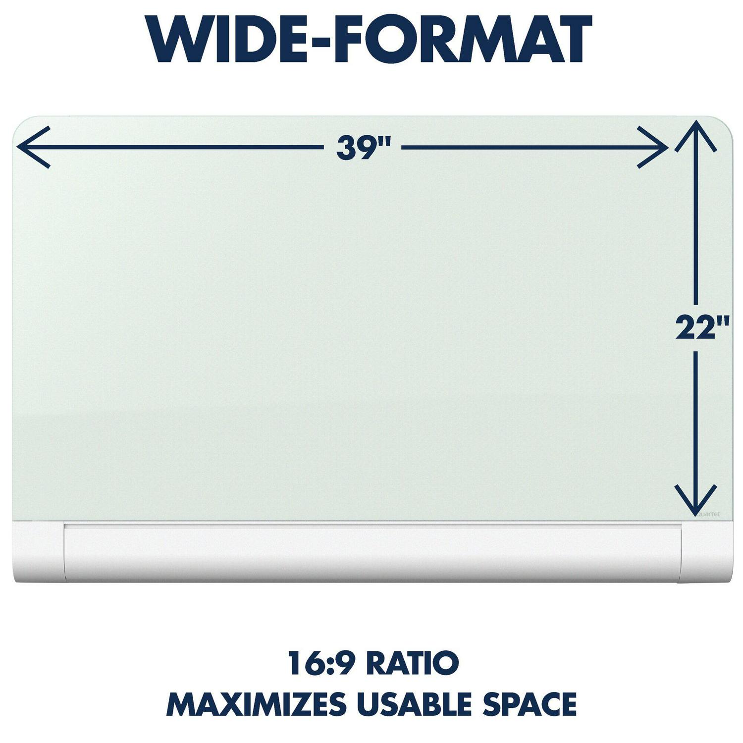 Quartet® Horizon™ Glass Magnetic Unframed Dry-Erase Whiteboard, 28" x 50", White - Image 7