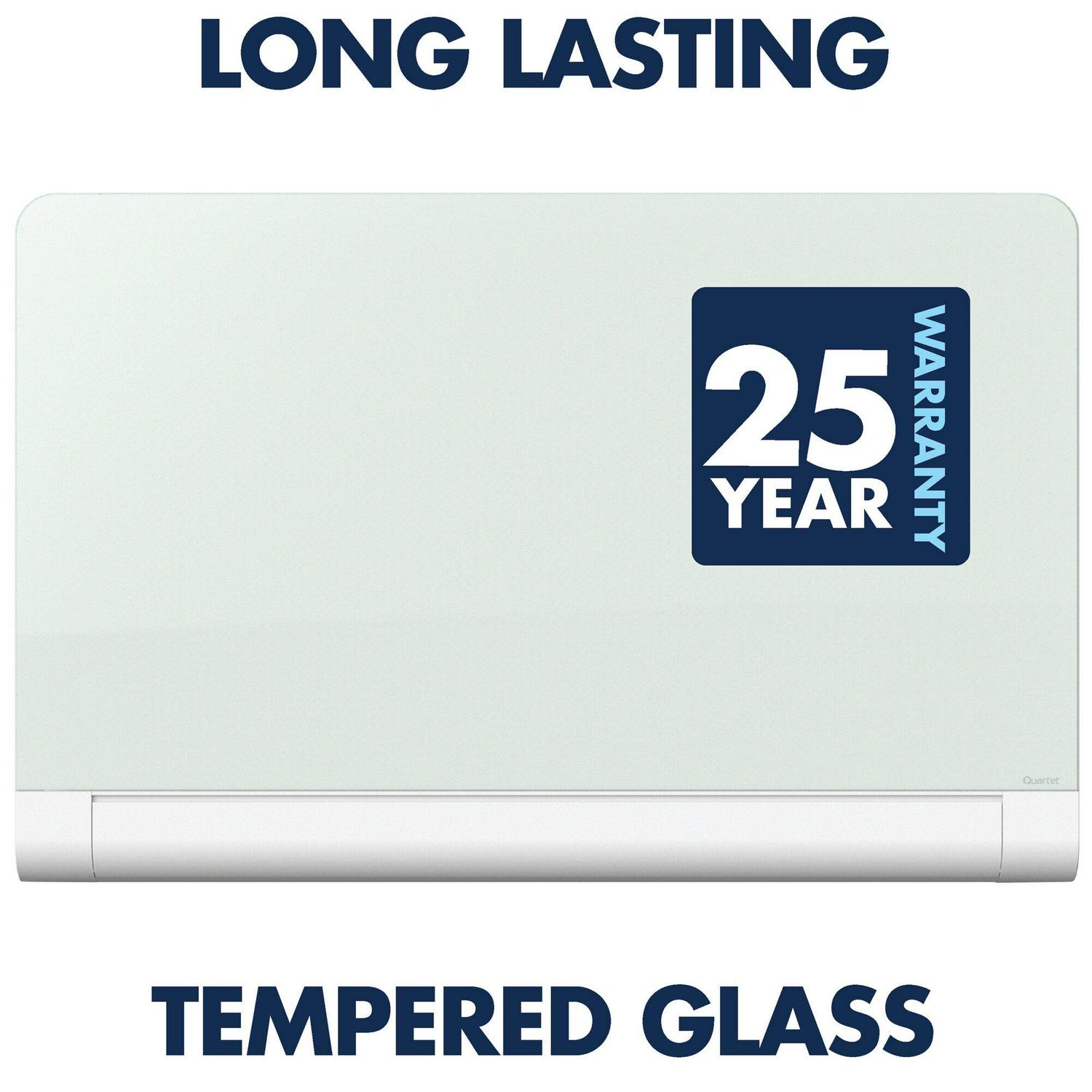 Quartet® Horizon™ Glass Magnetic Unframed Dry-Erase Whiteboard, 28" x 50", White - Image 4
