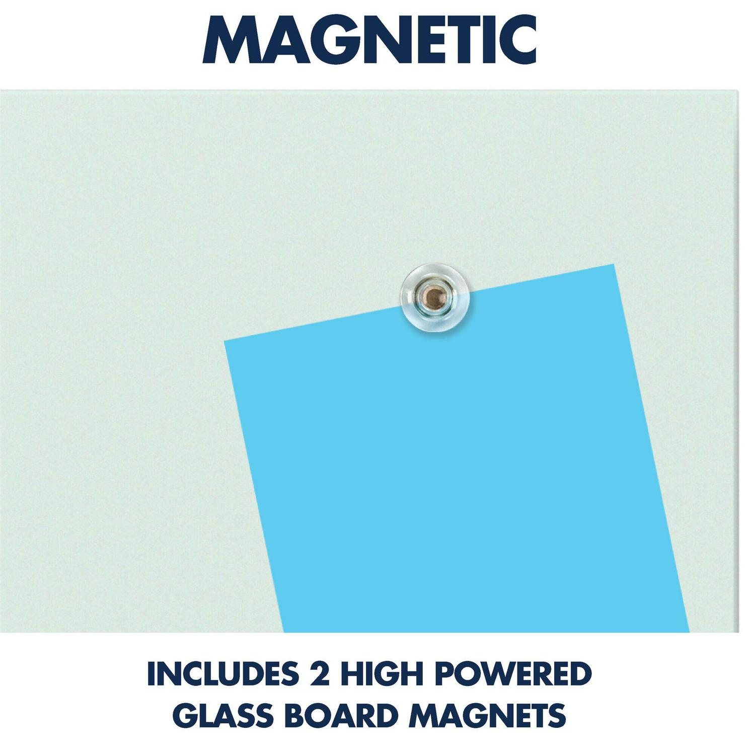 Quartet® Horizon™ Glass Magnetic Unframed Dry-Erase Whiteboard, 28" x 50", White - Image 6