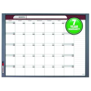 Quartet InView Custom Whiteboard, Total Erase, 47 1/2" x 35", Graphite