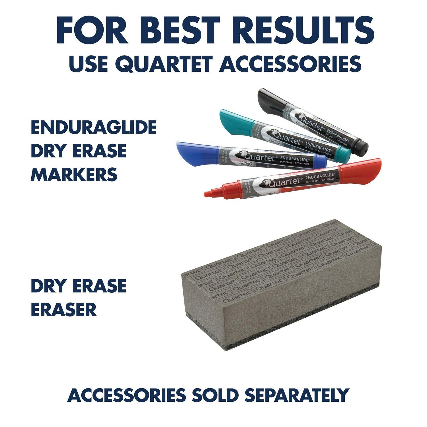 Quartet Infinity Magnetic Glass Marker Dry Erase Board, 48" x 36", White Frosted Surface, Frameless - Image 7