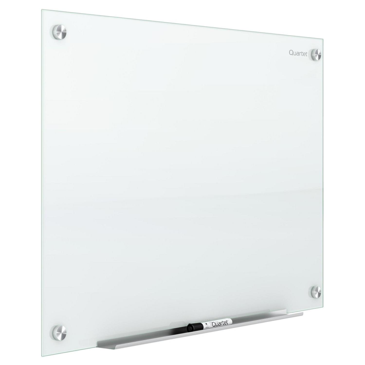 Quartet Infinity® Unframed Glass Non-Magnetic Dry-Erase Whiteboard, 48" x 36", White