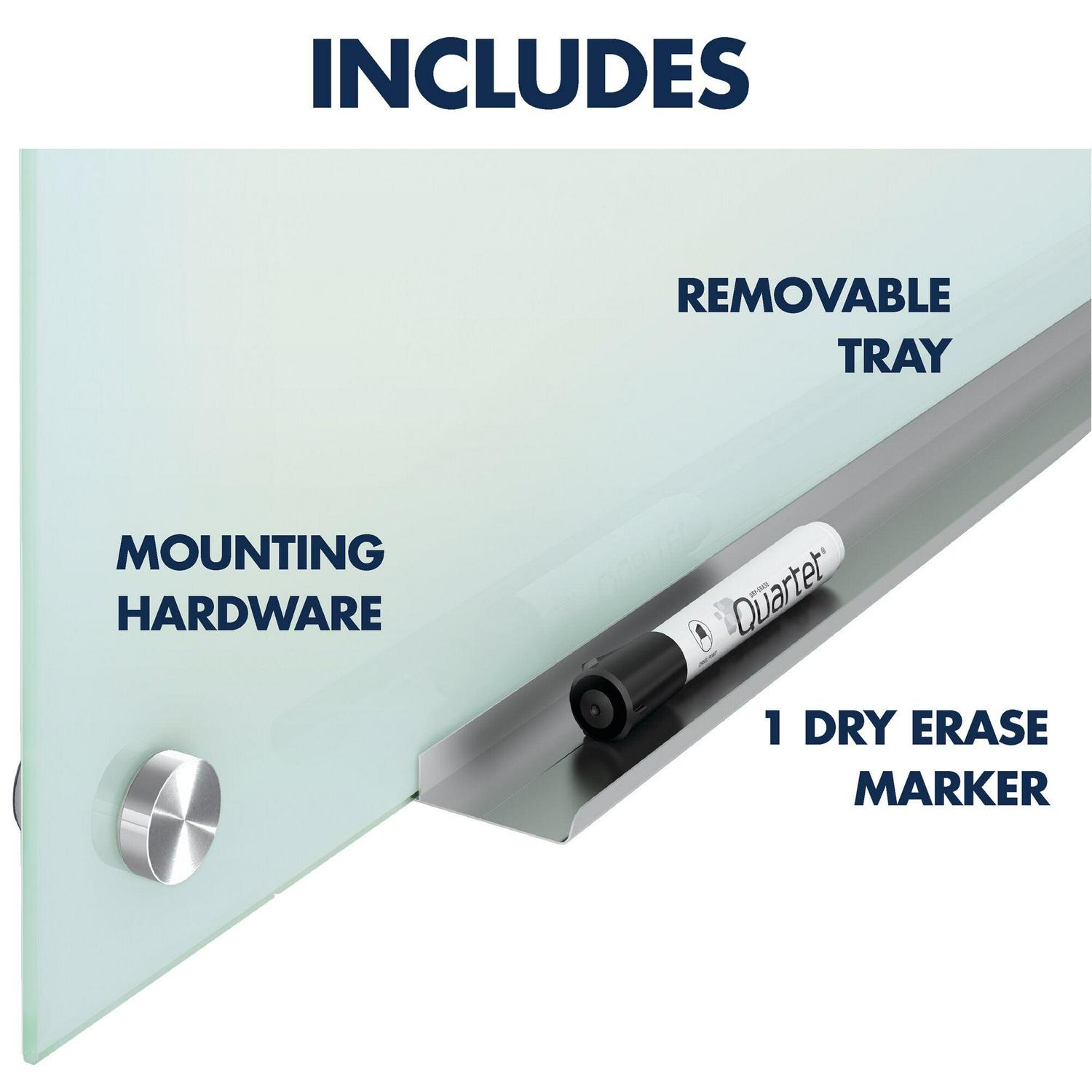 Quartet Infinity® Unframed Glass Non-Magnetic Dry-Erase Whiteboard, 48" x 36", White - Image 6