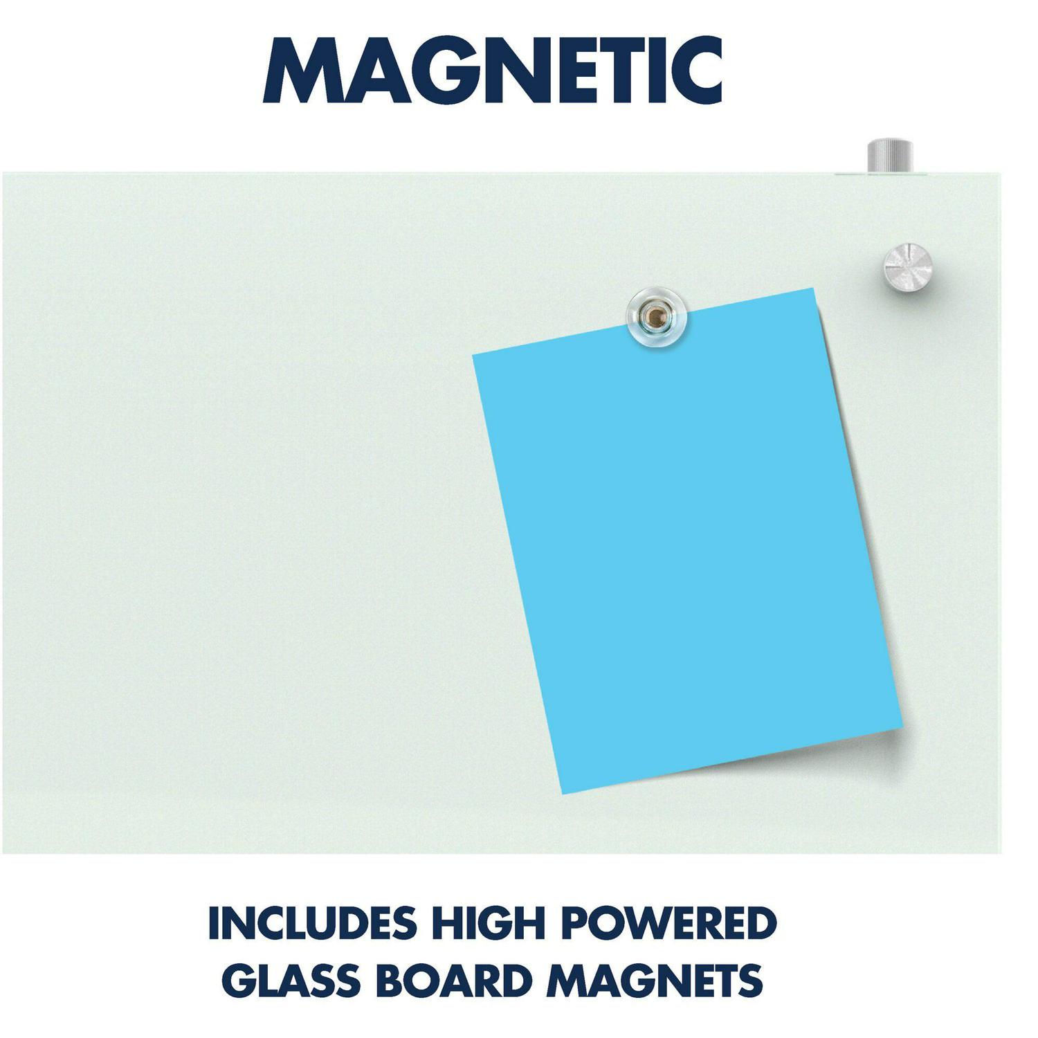 Quartet Infinity Magnetic Glass Dry Erase Cubicle Board 18 x 30 White PDEC1830 - Image 4