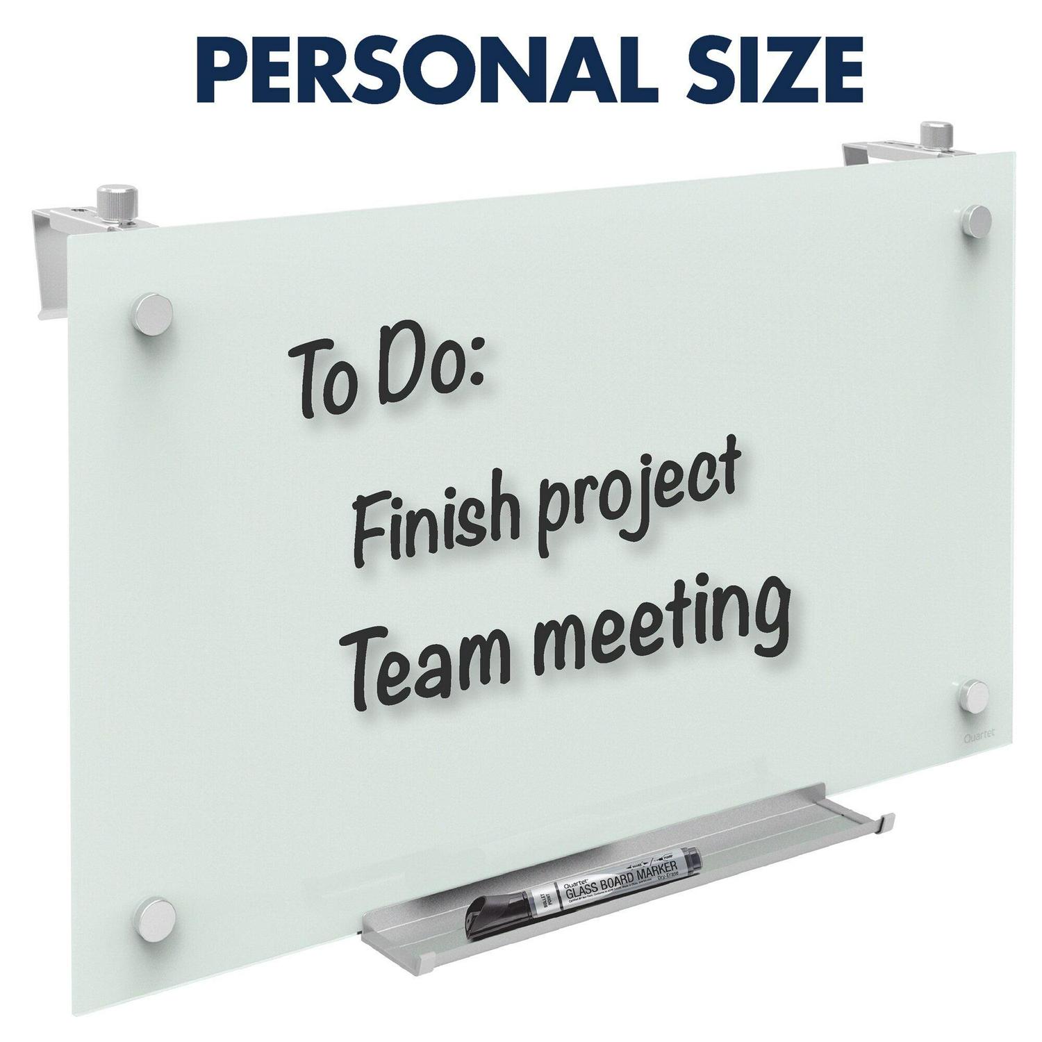 Quartet Infinity Magnetic Glass Dry Erase Cubicle Board 18 x 30 White PDEC1830 - Image 3